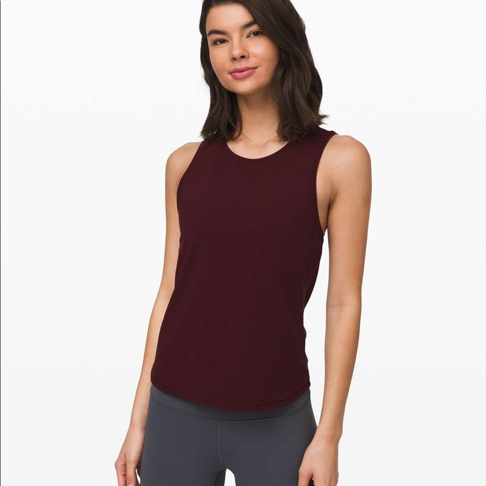 Lululemon Burgundy Deep Stretch Tank Burgundy